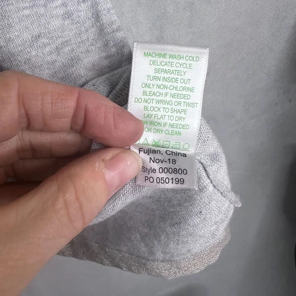 Lilly Pulitzer Charla Sweater CoolMax Heathered Crew Light Gray Size Medium - Picture 7 of 9